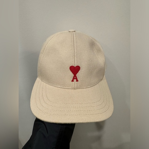 Ami Alexandre Mattiussi Accessories - AMI Cotton Red ADC Embroidered Baseball Cap